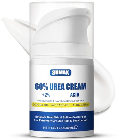 Urea Foot Cream, 60% Urea Cream Cracked Heel Repair Cream Foot Cream for Cracked Heels and Dry Skin Callus Remover for Dry and Hard Skin Heel Balm for Hand, Foot Body