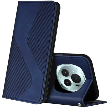 ZONNAVI Hülle für Honor Magic 6 Pro 5G, PU Leder Handyhülle mit Kartenfächer und Standfunktion, Lederhülle Flip Wallet Case Schutzhülle für Honor Magic 6 Pro 5G (Blau)