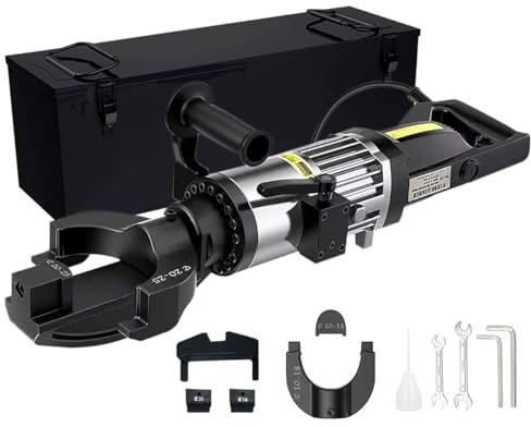Plieuse électrique pour Barres d'armature, plieuse hydraulique pour Barres d'armature, 1500 W, 4 à 25 mm, en 5 Secondes, Pliage Facile des Barres d'acier, Pliage jusqu'à 1 Pouce