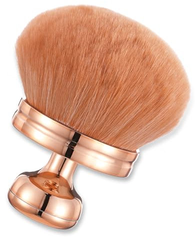 Selbstbräunerpinsel,Schminkpinsel, Großer Puderpinsel Anti Snag Foundation Applikator Pilzkopf Rougepinsel Kabuki Puder Schminkpinsel,Tragbarer Hautapplikator