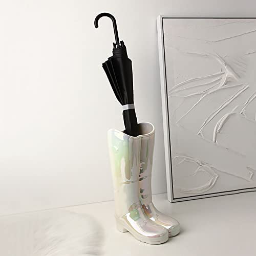 Pai Schirmständer aus Keramik, hohe Stiefel-Form, Vintage-Dekor, kreativ, Büro-Regenschirm-Eimer-Aufbewahrung, Regenschirmständer