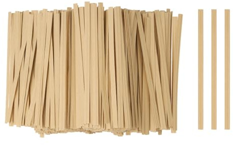 QUARKZMAN 1000pcs Bolsa Twist Ties 3.5 Reutilizables Tono Madera | Papel Kraft Twist Ties Alambre Lazos, para Fiesta Pan Dulces Pastel