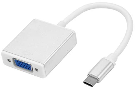 Uonlytech USB C-zu Vga Adapterkabel Silber USB 3.1 Typ-c Vga Konverter Für Laptop Full Hd 1080p Monitor Und Projektor Verbindung Verstärkter Stecker Plug and Play