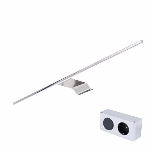 kalb Eloria LED Spiegelschrankleuchte mit 230V Energiebox, 12V DC, Neutralweiß, Spiegelschrank Beleuchtung LED, Aufbauleuchte für Badezimmerschrank, Licht für Spiegelschrank