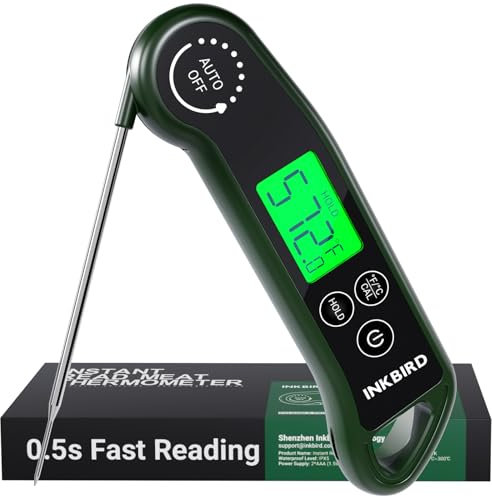 Inkbird RHT-11K - Termómetro digital para carne, sensor K, 0,5 s, instantáneo, termómetro de cocina, pantalla LCD, termómetro para barbacoa, para cocinar, asar, nutrición para bebés