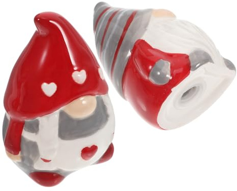 POPETPOP Gnomi in Ceramica Per Condimenti Contenitori Per Spezie Da Cucina Spargisale e Spargipepe