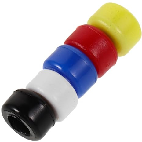Mikinona 5 Stück Fingerboard Wheels mit Lager Robuste Ersatzteile für Professionelles Fingerskateboard Multifunktionale Hochwertige Fingerboard Ersatzräder in Blau Schwarz Weiß Rot Gelb