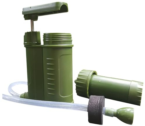 Filtro purificador de agua portátil – Equipo de supervivencia de emergencia al aire libre Filtro de agua ligero y compacto | Camping, Senderismo, Mochilero, Exterior, Solución de Agua Potable,