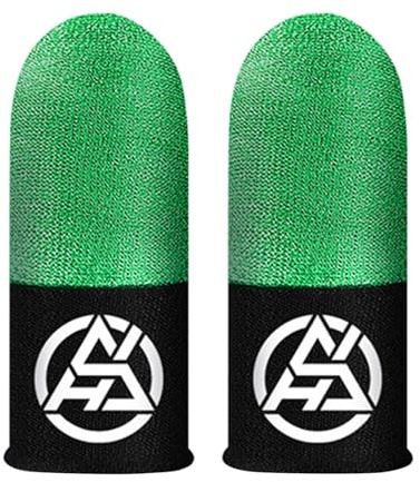 Finger Sleeves – Silver Fiber Cloth | Luminous Ice Silk Dubbelfärgad | ledande spjälsängar för pekskärmar | Smidig svettbeständig kontroll för e-sport Konkurrensspel och daglig användning [