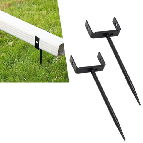 Hipzeepo Bracket de Coupe des Eaux de Pluie Installation Facile-2 Pack de Taille Réglable à Usage Lourd, Ancre Résistant à la Rouille pour Support de Tuyau