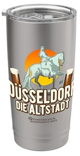 Düsseldorf Il centro storico di Jan Wellem Düsseldorf Bicchiere termico in acciaio inox doppia parete