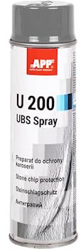 APP U200 UBS Spray de protection carrosserie voiture en résine synthétique et caoutchouc | Antirouille | Anti Gravillon | Gris | 500 ml, Grau