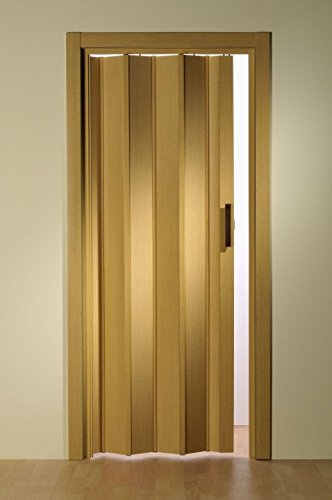 Falttür-Kunststoff Luciana eiche hell ohne Fenster 88,5x202 cm doppelwandig