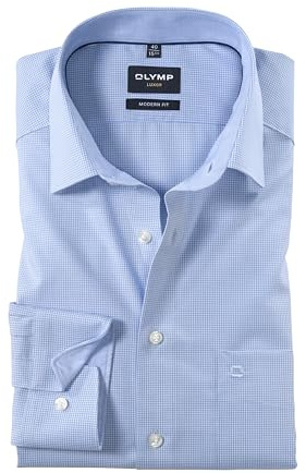 OLYMP Herren Businesshemd Langarm Luxor,Einfarbig,Comfort fit,New Kent