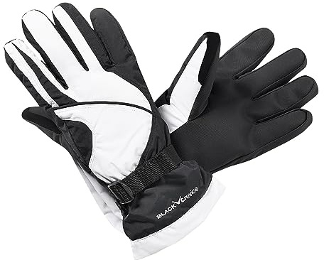 Black Crevice Guantes de esquí Juveniles I Guantes de esquí Impermeables I Guantes de Invierno Extra cálidos con Thinsulate I Guantes de Nieve I Guantes de esquí robustos para niñas y niños