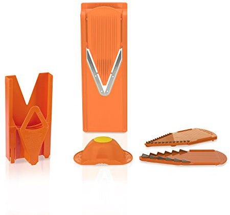 Swissmar Borner V-1001 V-Slicer Plus Mandoline, 5-teiliges Set, Orange
