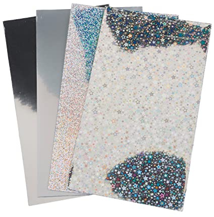 Stellwag creative Verzierwachs-Set 4 Stk. 9.0 cm x 15.5 cm Wachs 0.6 mm Stärke Ideal für Kerzen Basteln Dekorationen Silber