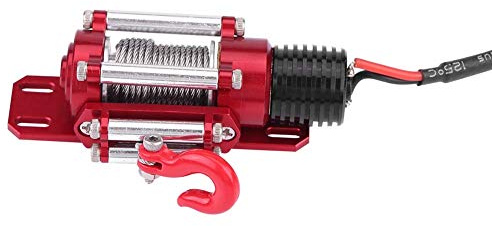 Drfeify Treuil de Voiture de RC, treuil Accessoire en métal de Voiture 1/10 RC avec Télécommande du treuil