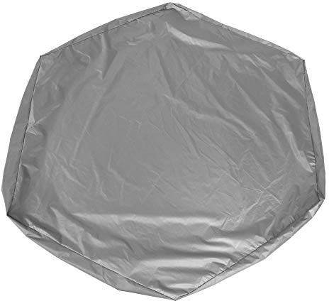 Alvinlite Wasserdichtes sechseckiges Kinder Sandkasten Sandkastenabdeckungsschutz Gartenbad Sonnenschirm(Grau)