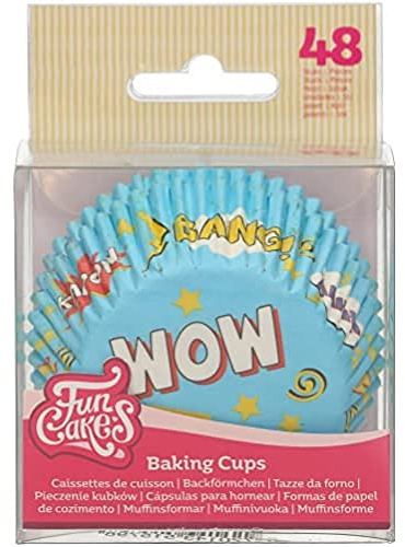 FunCakes Baking Cups Super Heroes: Backförmchen aus Fettdichtem Papier für Cupcakes und Muffins, Muffinförmchen, Cupcake Förmchen, Perfekt für Kindergeburtstage, Mottopartys - 48 Stück