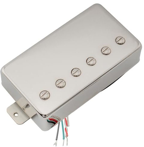 Artec LPA210 Alnico 5 Covered Humbucker Tonabnehmer Steg Pickup 16,8K für Les Paul Style E-Gitarre, Nickel