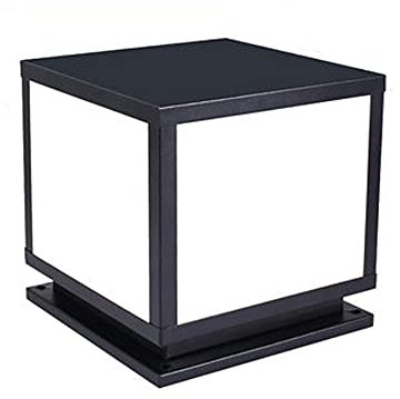 FAZRPIP Stromanschluss, Garten-Säulenlampe, Schwarze Zierleiste, Außen-Pfostenleuchte, IP65-wasserdichte Pfostensockel-Leuchten in Edelstahl-Säulenscheinwerfer