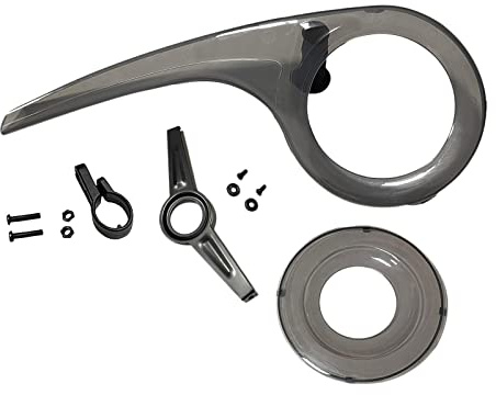 F Fityle Portable Bike Chain Guard Cover 40-46T Protector Case Front Sprocket Guard Chain Protector for Mountain Bike Riding Replaces, Grey,Full Set