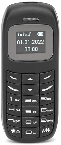 Compact Mini Cell Phone Unlocked 2G - 0.66 Screen, Dual SIM Dual Standby, Bluetooth, Lightweigh for Students & Backup Use - Black