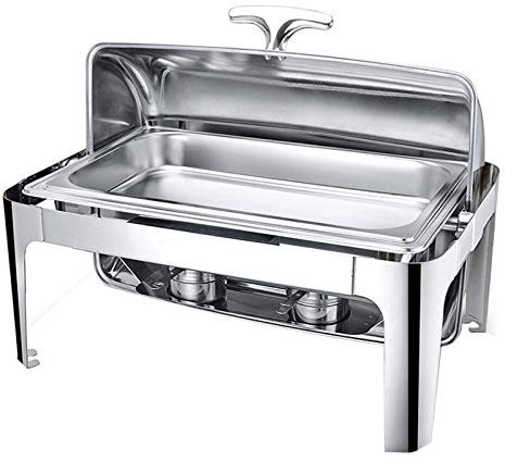 EXBERT Servidor de Buffet Eléctrico Chafing Dish Calentador de Alimentos Eléctrico Chafer Chafing Dish Servidores y Calentadores de Buffet Rectangulares Comerciales - Mantenga la Comida Fresca y De