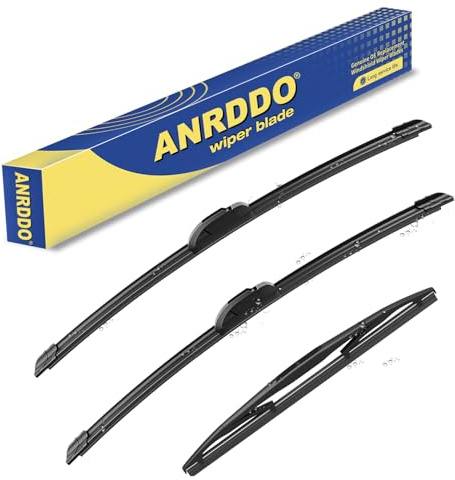 3 wipers Replacement for 2022 2021 2020 2019 2018 2017 Honda CRV CR-V, Windshield Wiper Blades Original Equipment Replacement - 26+17+12 (Set of 3) U/J HOOK