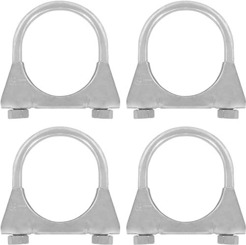 4er Set Edelstahl Bügel Schellen M8 x 52mm extrem belastbare Montageschellen stainless steel heavy duty (4 Stk. M8 x 52mm)