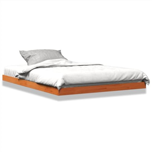ShGaxin Estructura de Cama Madera Maciza Pino marrón Cera 140x190 cm, Base De Cama, Estructura Cama, Marco De Cama, Bed Frame, Cama Juvenil, Cama Dormitorio, Somier - 847154