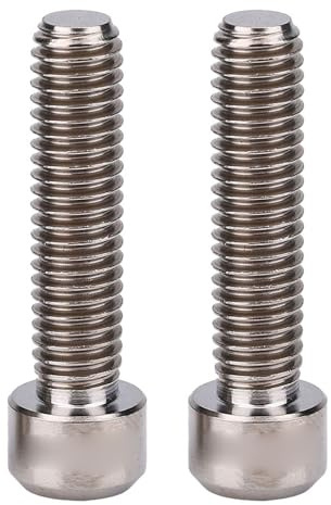XHIKOWAT 2PCS Alloy M6 X 25mm Disc Brake Caliper Screw with Storage Box for Mountain Bike (Silver)