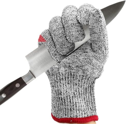 AQXYWYUI 50 pares de guantes anticorte de clase guantes de trabajo de matanza guantes de protección laboral for cocina, hogar, construcción industrial(M 220mm)