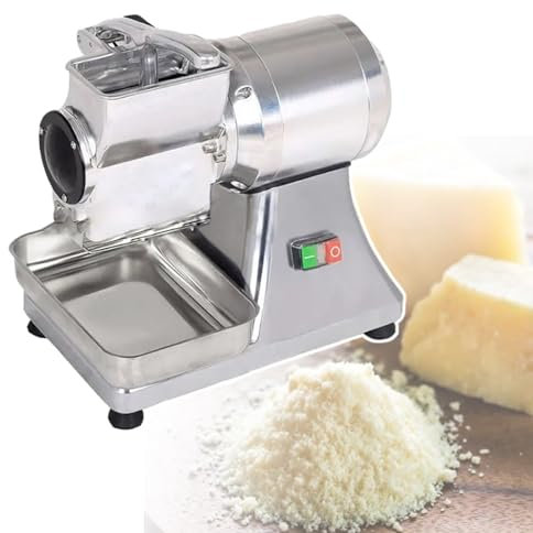 HCAUYNN Rallador De Queso EléCtrico Comercial De 550 W, con Caja De Almacenamiento De Acero Inoxidable, para Rallar Queso, Parmesano, Pan Rallado,110V