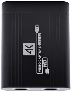 xiwai HDMI-Videoaufnahmekarte, 4K-Audio, 3,5 mm Eingang, Live-Streaming, USB 3.0, Datenadapter, Aufnahmegerät für Gaming-Kamera, Set-Top-Box, Aufnahme, Computer, DVD