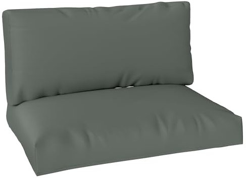 Outsunny 2 Seater Pallet Furniture Cushions Pallet Cushions, UPF20+ 220gsm Fabric, 20 cm Thick Outdoor Seat Pads, Charcoal Grey