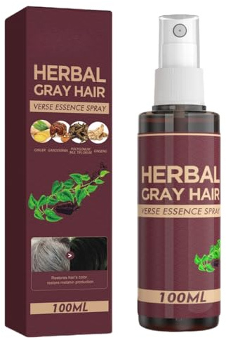Herbal gray hair spray, herbal hair dye spray, natural ingredients, natural color