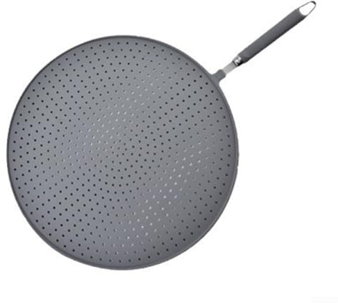 Silikon-Spritzschutz für Töpfe, 27,9 cm, Herdplattenschutz mit 304 Edelstahlgriff