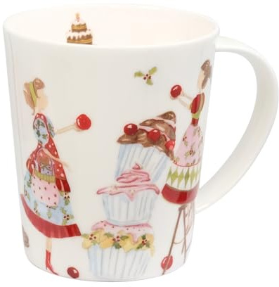 Eigenart Cupti Sweet Christmas leichte Tasse aus Fine Bone China Porzellan mit Henkel, 500ml, 71008