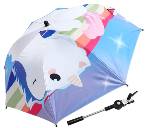 SOPOTUTU Ombrello Parasole con Protezione Uv per Passeggino Resistente al Vento Leggero e Facile da Installare Adatto Carrozzine e Sedie Esterne Design e Robusto