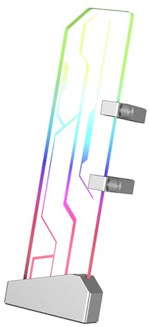 Support de montage GPU vertical en verre trempé VGA Support de carte graphique 5 V 3 broches Argb Espace efficace amélioré PC Gaming Support de carte graphique vertical