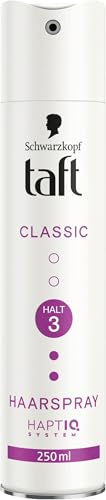Schwarzkopf Taft Haarspray Classic (250 ml), Haltegrad 3 Haarstyling, Haarspray für alle Haartypen, Halt und Schutz, vegane Formel* (Packung mit 5)