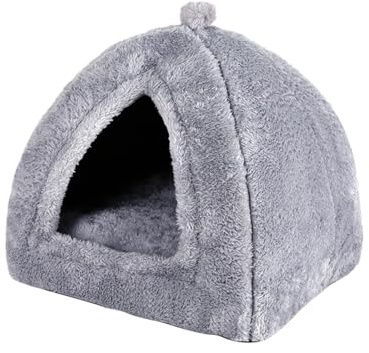 POXZSFX Nido per Gattini, Autunno e Inverno, Tenda da Riposo Interna, Accogliente, in Peluche, a Forma di Triangolo, per Animali Domestici, Cani e Gatti, Comodo e Rilassante, con