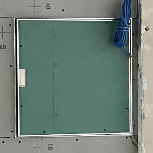 Botola di ispezione nascosta, 50,8 x 50,8 cm, piastra di copertura per fori di accesso al muro a secco, apertura a ribalta interna per un facile accesso, compatibile con cartongesso, design durevole