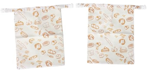 SIXRUN Bivaxbrödpåse Återanvändbar Linnebrödförvaringspåse 33 X 43 Cm Dubbellagers Bomullslinne med Bivaxfoder Dragkedja för Bagare Kök Frys Användning (Nr 5 klassisk brödstil)