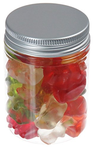 100 ml PET Tiegel transparent, mit Aluminiumdeckel, 10 Stück