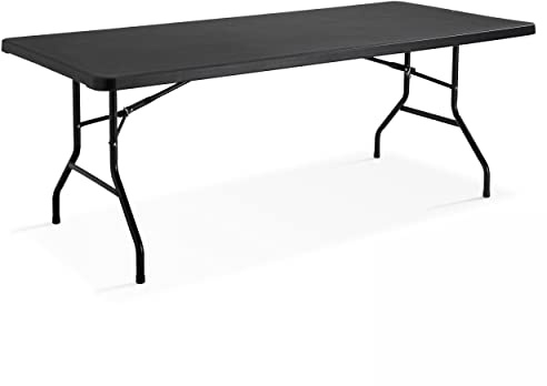 Rekkem Table de réception Pliante Noire 200 cm 10 Places