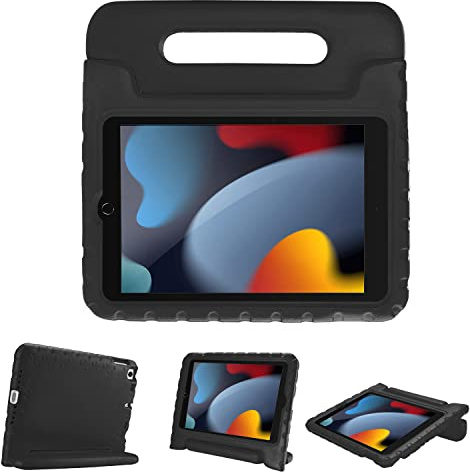 ProCase Funda para niños para iPad de 10.2 Pulgadas 2021 2020 2019 (7ª 8ª 9ª generación) / iPad Pro 10.5/iPad Air 3, Funda Protectora Ligera a Prueba de Golpes, Color Negro