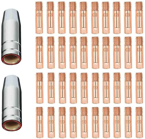 Reboot 42 PCS MIG Welding MB15 15AK Contact Tip 0.8/1.0mm 0.30 MIG/MAG Welding Torch Consumables